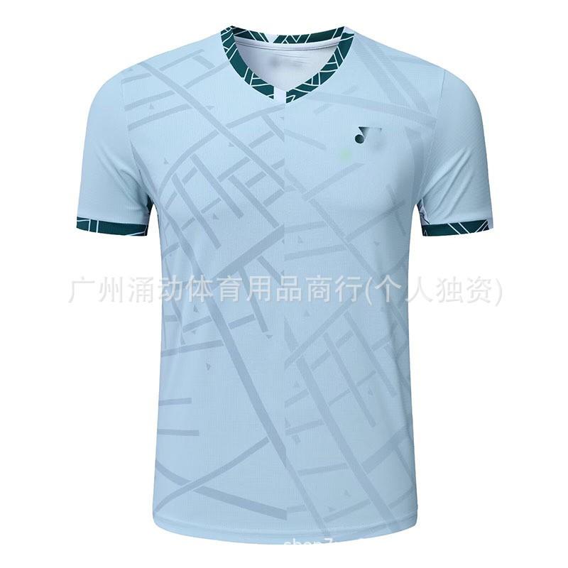 Womens Mens Badminton Training Shirt Short Sleeve Quick-Dry Breathable Sport Top Practice Match Gym Running