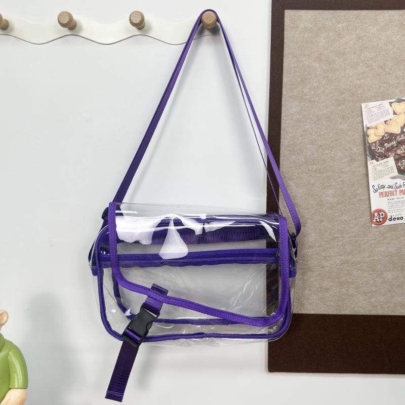Transparent Crossbody Bag PVC Large Capacity Shoulder Bag Versatile Handbag Outdoor Trendy Waterproof