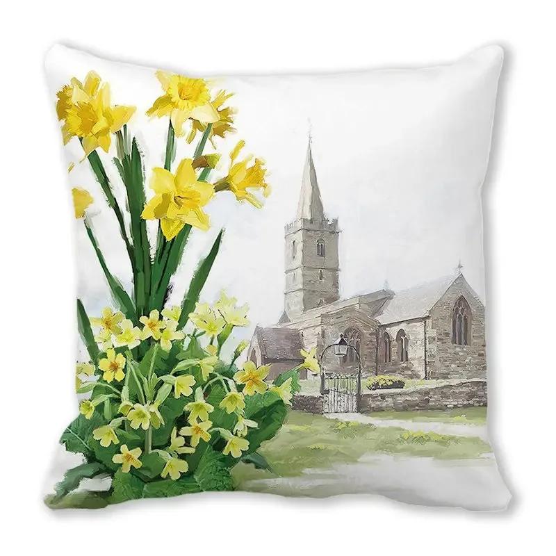 Dog duck sheep pattern printed cushion cover home decoration bedroom living room sofa cushion cover 45x45 cm