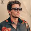 Retro Thick Square Sunglasses for Men and Trendy Rectangular Turtle Black Frame 70s 80s Eyewear [SHEEN KELLY] Women, Shades,
