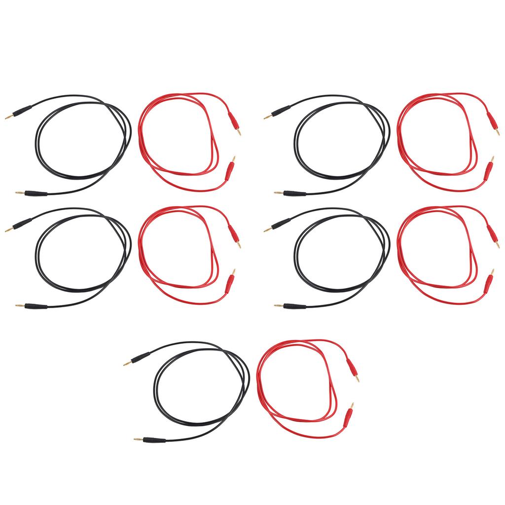 5 Sets Banana Test   Testing Cable Male To Male 2mm 30V AC 60V DC 10A Accessory Set Kit