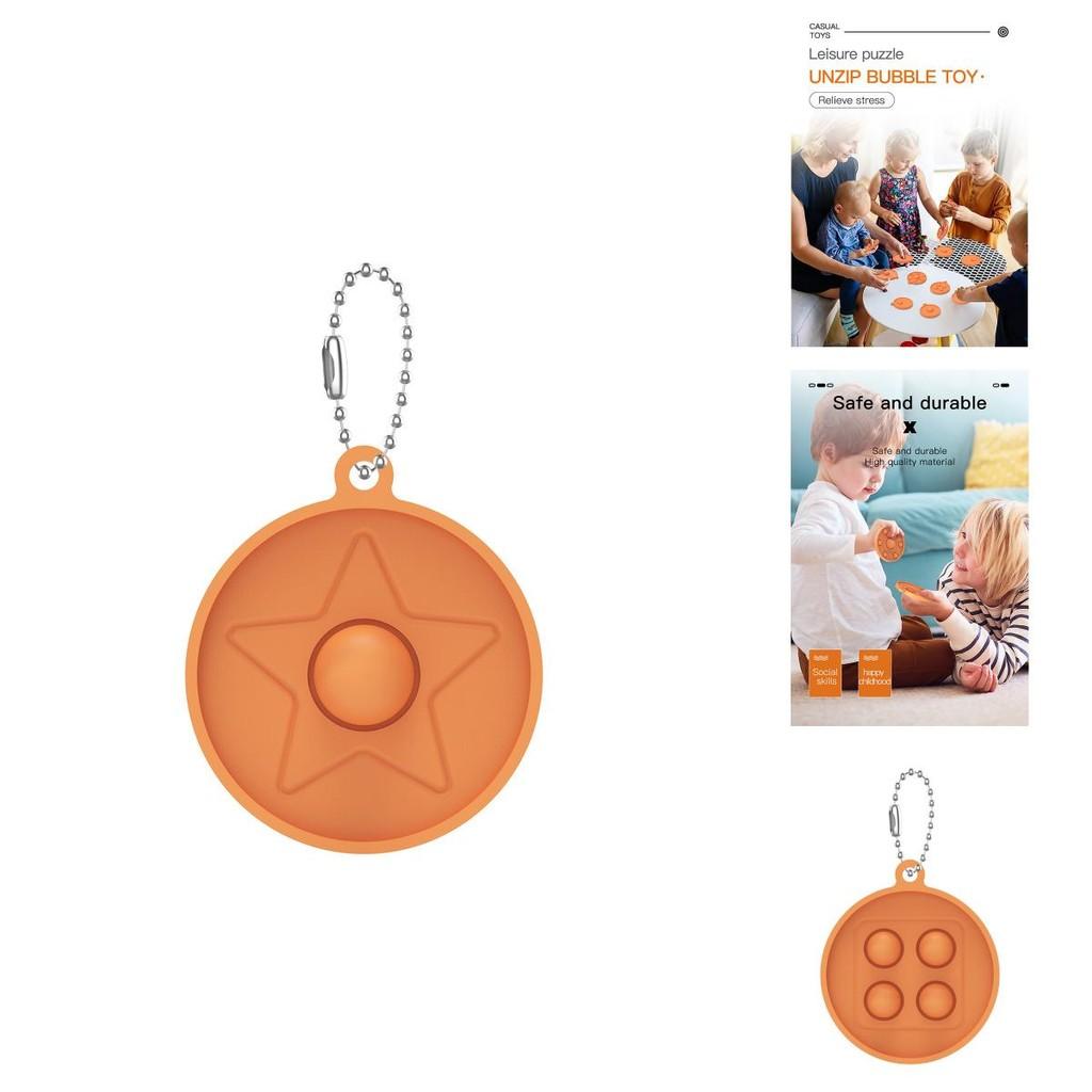 Squid Game Pop It Simple Dimple Push Bubble Keychain Pendant Fidget Toy For Stress Relief Fun