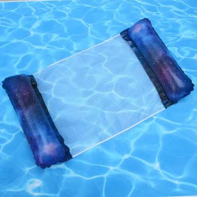 Summer Swim Inflatable Floating Water Mattresses Hammock Stripe Lounge Chairs Pool Water Sports Toys Floating Mat Pool Toys Kids