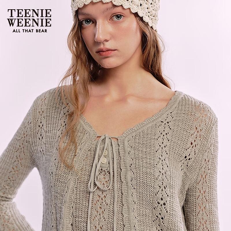 Teenie Weenie Women's Ballet Style Tie-Front Knit Cardigan