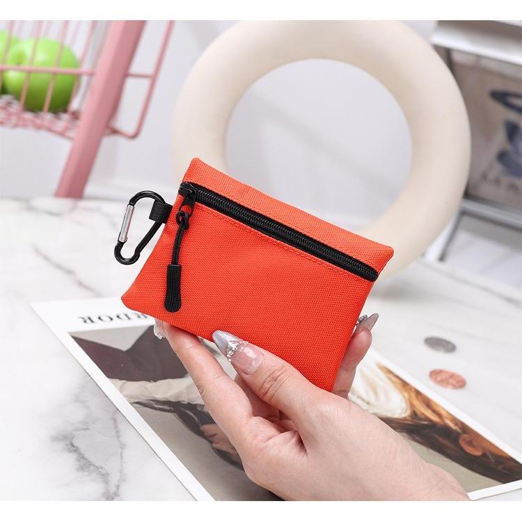 Canvas Mini Coin Purse Simple Zipper Kid Storage Pouch Money Pocket Solid Color Coin Key Bag Women Men Cute Wallet Mini Purse