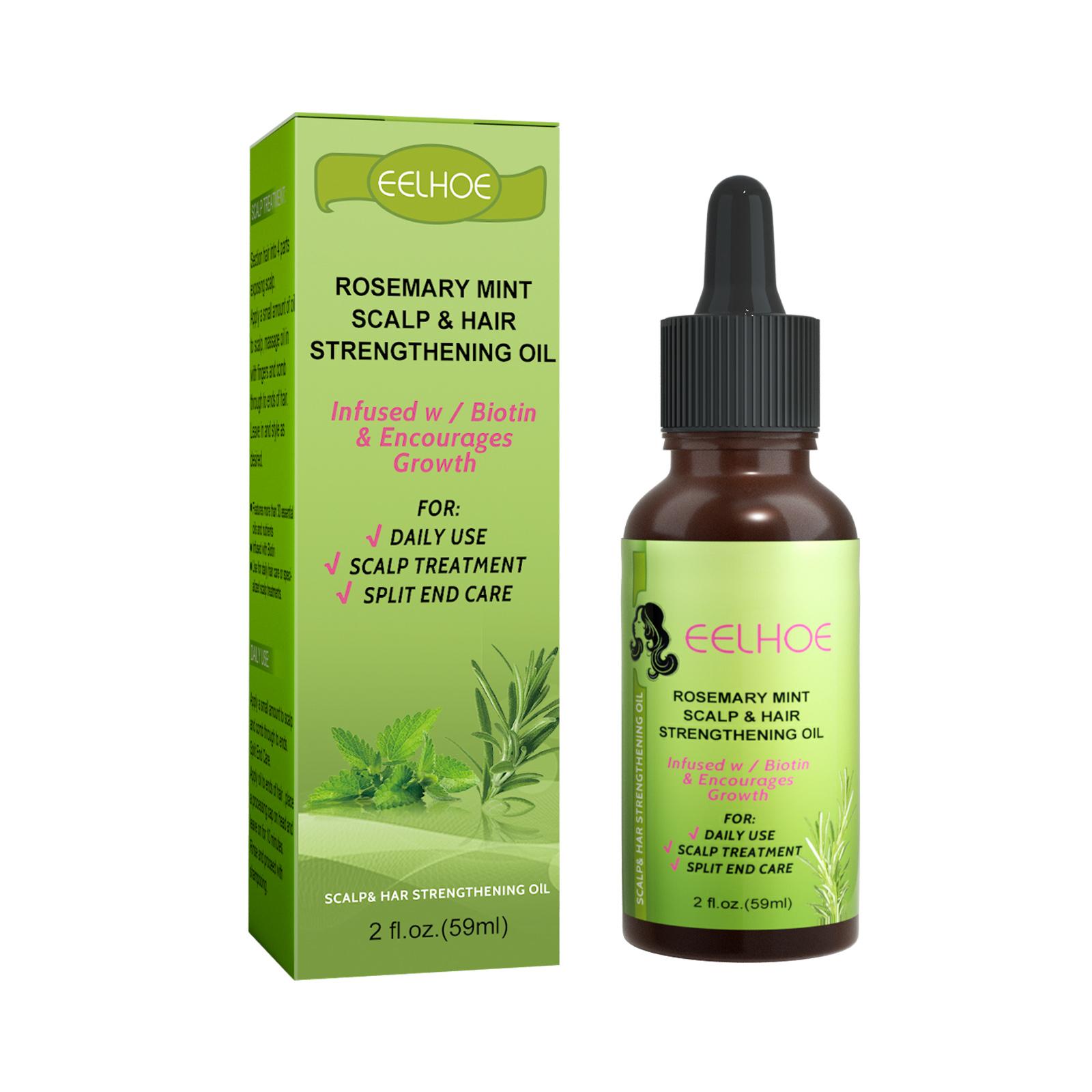 

EELHOE Peppermint Hair Nourishing Solution 59ml - Repairs split ends, scalp care, and strengthens hair.
