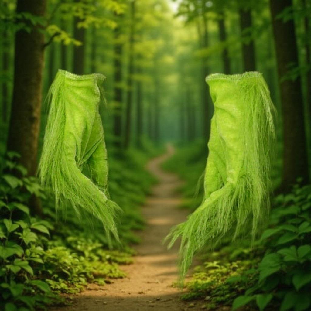 Zloděj Zelený Huňatý Vtipné Rekvizity Hororová Atmosféra Maškaráda