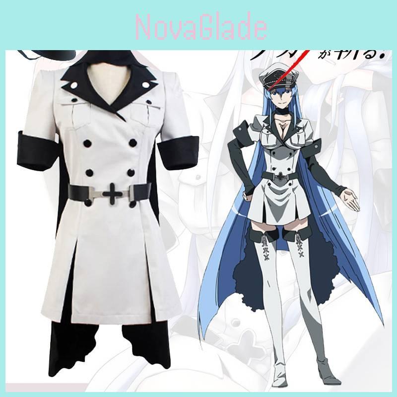 Akame Ga Kiru! Esdese Cosplay Costume Set Black And White Anime Outfit For Women S M L Xl Xxl Sizes