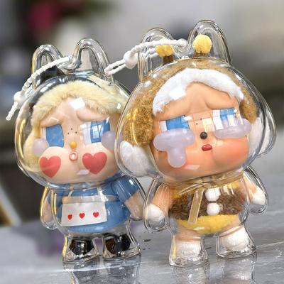 1PC ochranné akrylové úložné pouzdro pro plyšové panenky Zobrazovací taška pro Crybaby No Doll Transparentní přenosný kabel organizér Box Úložné pouzdro