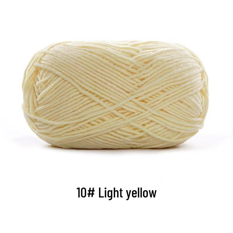 Suhe Meng Xiaoxiao 4-Ply Combed Cotton Milk Yarn for DIY Knitting: Blanket, Hat, Scarf Projects