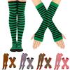 Women Girls Over Knee Long Stripe Printed Thigh High Striped Cotton Socks Gloves Sweet Cute Plus Size Overknee Socks Long Gloves
