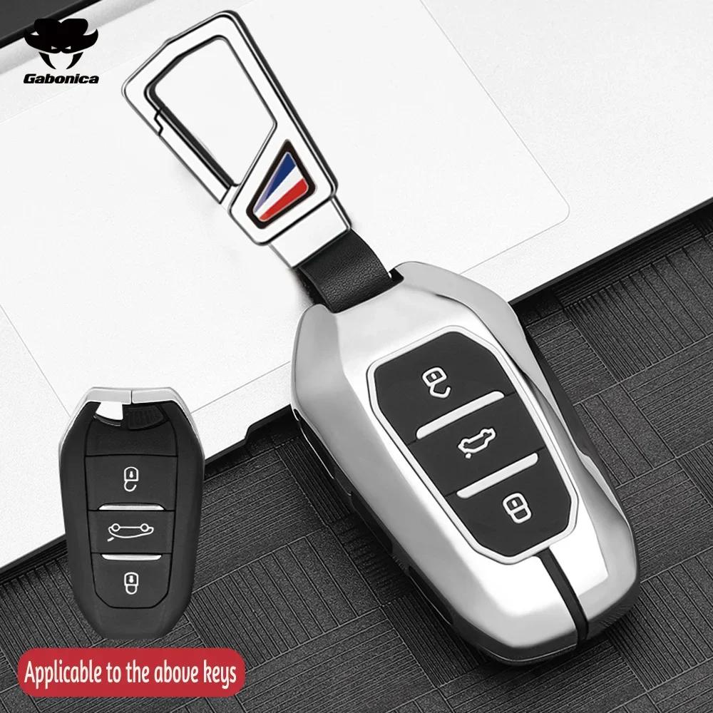 Metall Autoschlüssel Hülle Für Peugeot 2008 3008 4008 5008 308 408 508 Citroen C1 C2 C4 C6 C3-Xr Picasso Grand Ds3 Ds5 Abdeckung Schale Fob