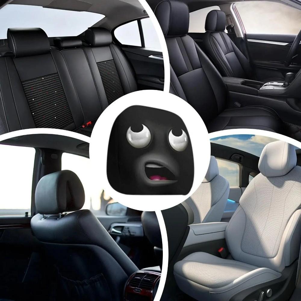 1 Τεμάχιο Μαύρο Κάλυμμα Προσκέφαλου Αυτοκινήτου με Μοτίβο Κρανίου Αναπνεύσιμο Κάλυμμα Προσκέφαλου Καθίσματος Αυτοκινήτου Μαξιλαροθήκη Αυτοκινήτου Απόκριες