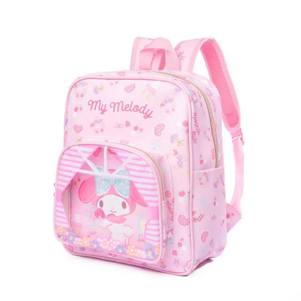 Cute Melody Cinnamoroll Cartoon Pu Leather School Backpack For Teenagers Melody
