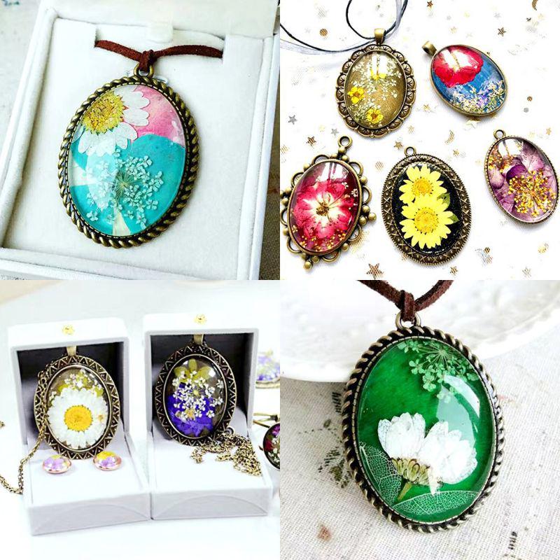 64pcs Dainty Romantic Oval/Round Gem Shape Necklace Punk Necklace for Women and Girls Ethnic Choker Birthday Presents