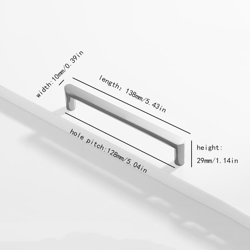 glossy gold silver black and white nickel cabinet door handles, kitchen cabinet drawers, wardrobe aluminum alloy