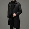 Rudens ir žiemos Naujas vyriškas paltas ilgas pamušalas Medvilninis diržas Trench Coat Vyriškas kostiumas Apykaklė Trench Coat Vyriškas paltas