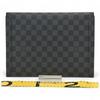 Auth LOUIS VUITTON Damier Graphite Alpha Triple Pouch Lv7165cc