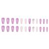 Purple Aurora Rhinestone Long Ballet False Nails