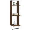 VidaXL Wall Shelf 3 Levels Brown Oak 30x25x100 Cm 836307