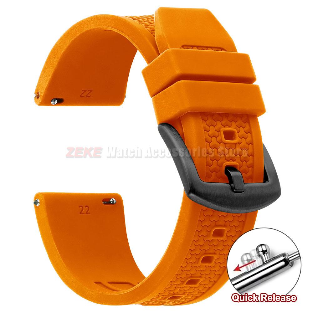 20/22/24mm for Rolex Rubber Strap for Omega Universal Men Silicone Watch Band for Seiko Quick Release Sport Waterproof Wristband