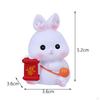 Chinese Statue Car Dashboard Ornament Bunny Figurine for Office Holiday Decoration Gift