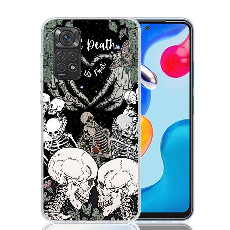 Anatomy Skeleton Heart Lovey Kiss Phone Case For Xiaomi Redmi Note 13 14 15 Pro Plus 12S 12 14S 11S 11E 10 10S 11 11T 5G 4G Cove