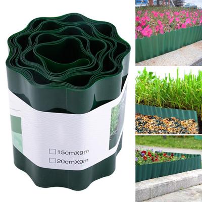 1 Roll Corrugated Fence Moisture-resistant Landscape Edging Border No Dig Bendable Garden Border Easy Installation Fence for Garden Flower Bed Lawn