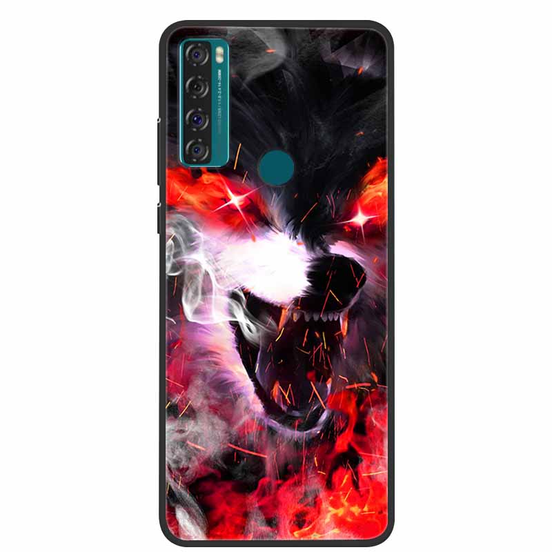 Para TCL 20 SE Funda 205 de silicona suave Funda de dibujos animados para TCL 20B 6159K Funda trasera para TCL 20 R 5G 20SE Fundas de moda TPU Funda