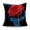Mote Rose Putetrekk Polyester Print Putetrekk Beautiful Flower Home Decor Putetrekk