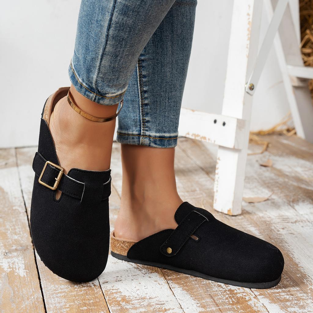 Fashion Summer Women Mules Platform Clogs Sandals Classic Cork Soft Clogs Slippers with Arch Indoor Shoes Outdoor Flat Slides Women