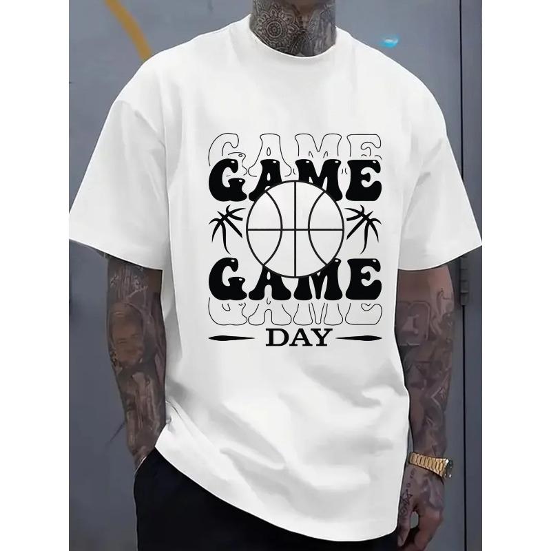 European Size Basketball Game Day Graphic unisex T-Shirt , Funny Tee for Men, , Limited Edition, Elegantly White, Regular Fit, Everyday Comfort