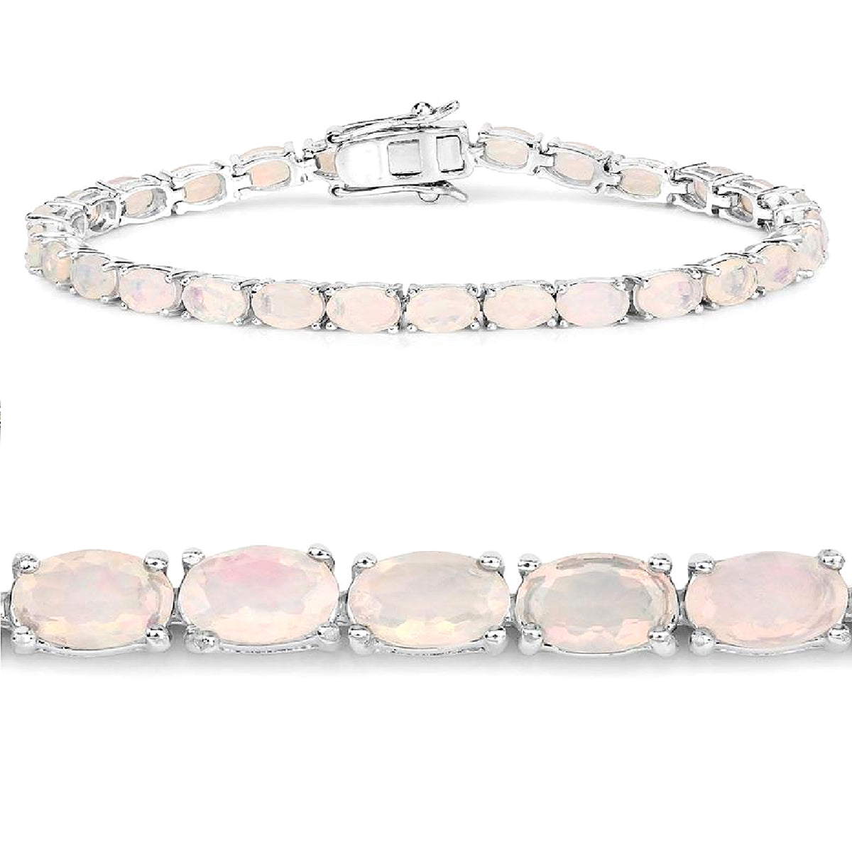 

Opal Tennis Bracelet -925 Sterling Silver
