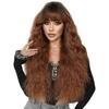 Foreign Trade Caramel Red Brown Wig Women's Long Hair European American Feng Shui Wavy Curly Fashionable Spicy Girl Full Head Set