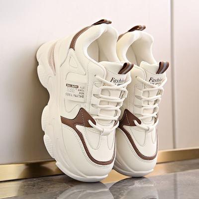 2025 New Women's Inner Dad Shoes Spring and Autumn Thick-soled Air Cushion Shock-absorbing Sports Shoes Are Light and Small Casual Women's Shoes
