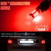 4PCS 3157 LED Red Strobe Flash Blinking Brake Stop Tail Light Parking Bulb Lamp Back UP Lights Brake Lights Turn Signals