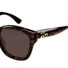 GUCCI Brand Logo Design Injection Molded Plastic Square Sunglasses Women's Tortoiseshell Colour
