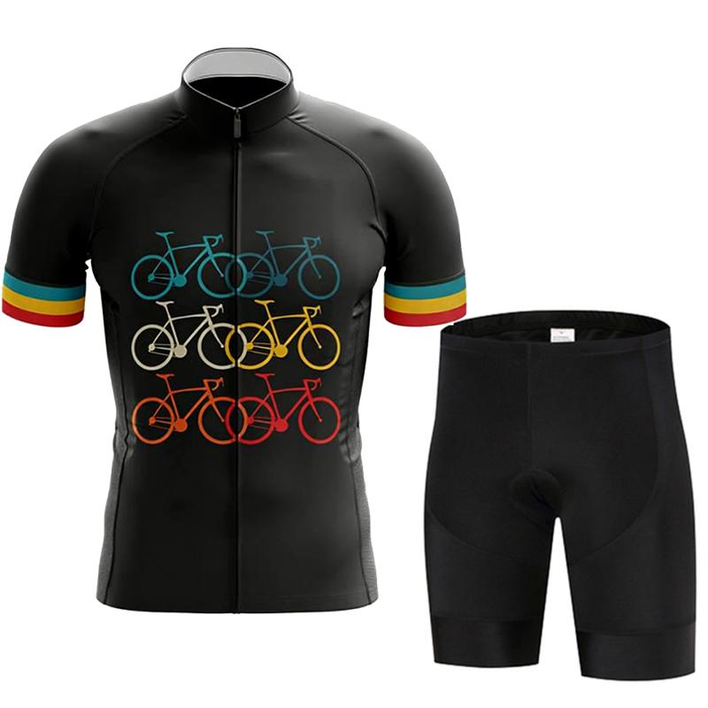 Team Men Summer Short Sleeve Set Breathable Racing Sport MTB Bicycle Clothes Outdoor Bike Uniform 2026 Summer Breathable Cycling Suit Set
