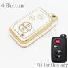 For Toyota Rav4 Land Cruiser Camry Aqua Prado Corolla Prius 2 3 4 Buttons Tpu Car Key Case Cover Keyless Remote Fob 2013 2014