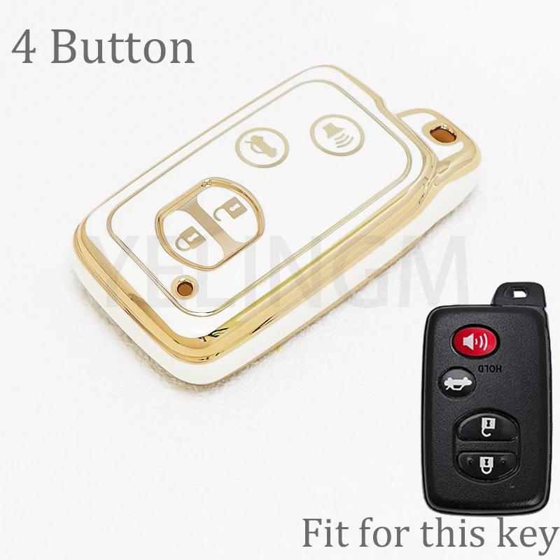 For Toyota Rav4 Land Cruiser Camry Aqua Prado Corolla Prius 2 3 4 Buttons Tpu Car Key Case Cover Keyless Remote Fob 2013 2014
