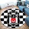 Besiktas Gymnastics Club Round Area Rug,Carpet Rug for Living Room Bedroom Sofa Playroom Decor,Non-slip Floor Mat