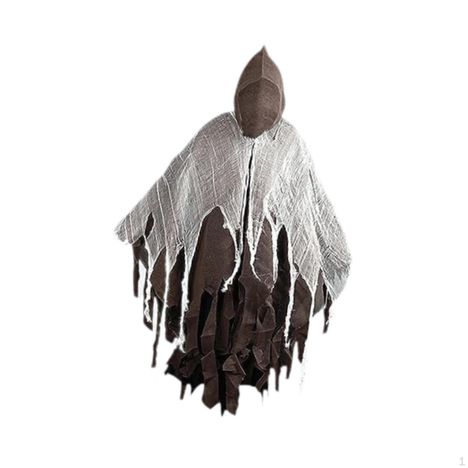 

Костюм с капюшоном и привидениями, мрачная накидка для вечеринки коричневый