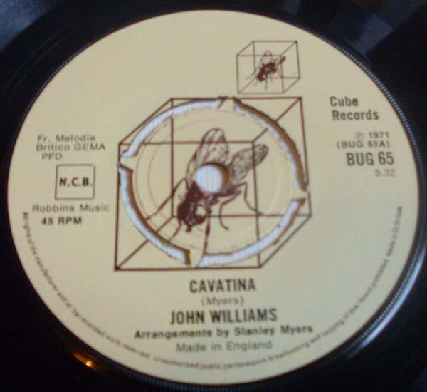 

7inch Record JOHN WILLIAMS (7) - Cavatina BUG65 Cube Records 1976 UK Classical Used