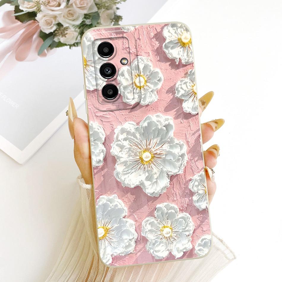 For Samsung Galaxy A05s A05 Cute Cat Flower Cartoon Phone Case For Samsung A05 A 05 05S A05S Shockproof Soft Silicone Cases