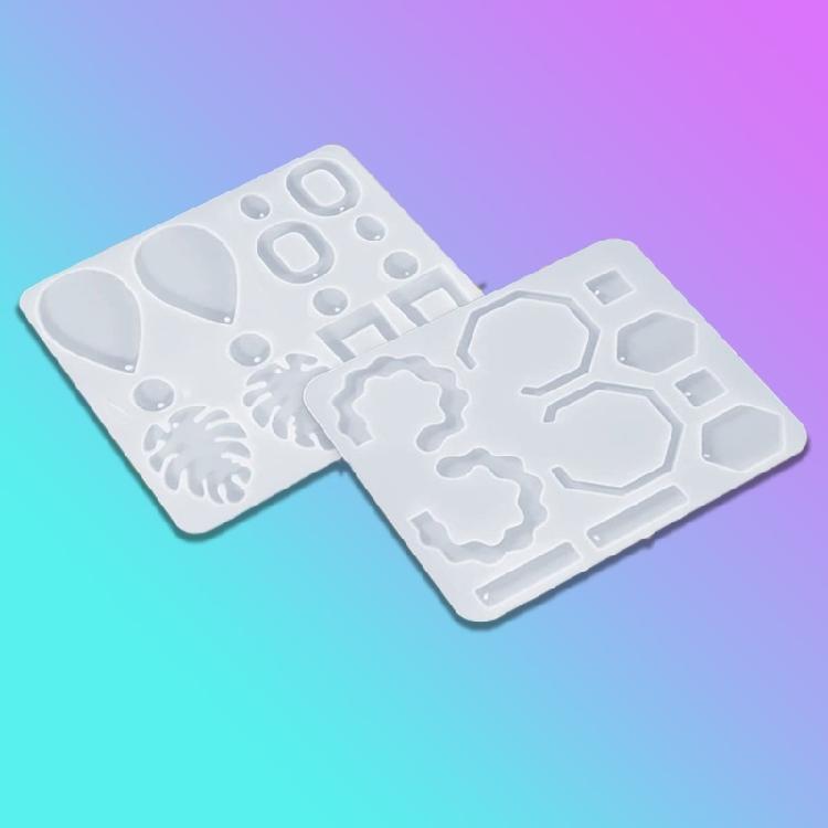 Earring Casting Moulds with Earring Hooks Jump Rings for DIY Resin Jewelry Craft