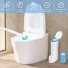 24Pcs Disposable Toilet Brush Kit Long Handle Wc Cleaning Tool Kit with Replaceable Brush Head Bathroom Cleaning Accessories