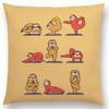 Mais Novos Animais Yoga Estampas de Desenho Animado Engraçadas Capa de Almofada Alpaca Coelho Dachshund Bull Terrier Hipopótamo Cães Panda Capa de Almofada para Sofá