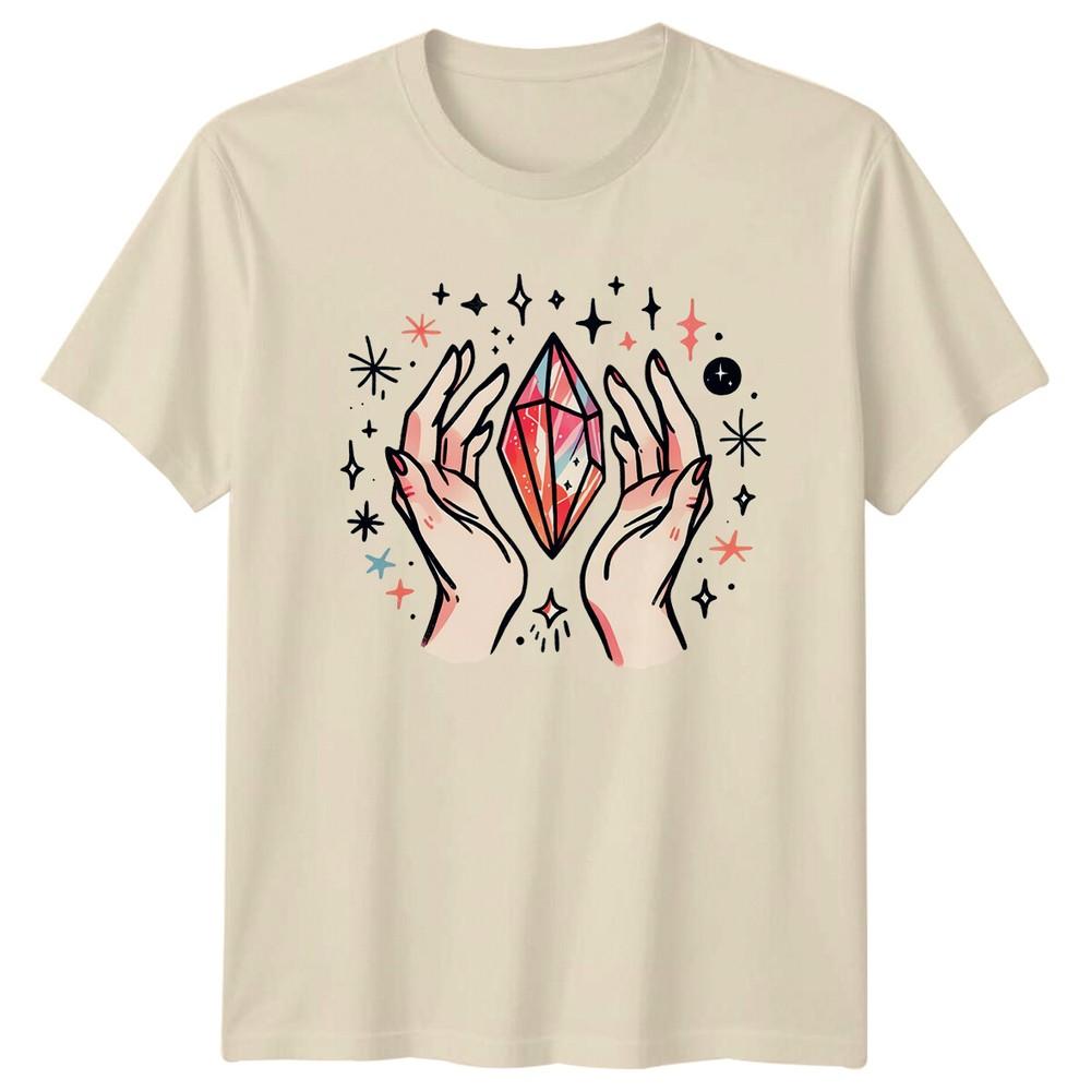 Magic Crystal Hands Celestial TShirt Mystic Witchy Unisexs TShirt