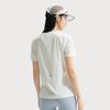 Li-Ning Fitness Series Simple Solid Color Round Neck Pullover Short Sleeve T-Shirt Women Tops Off-White ATSV510-7