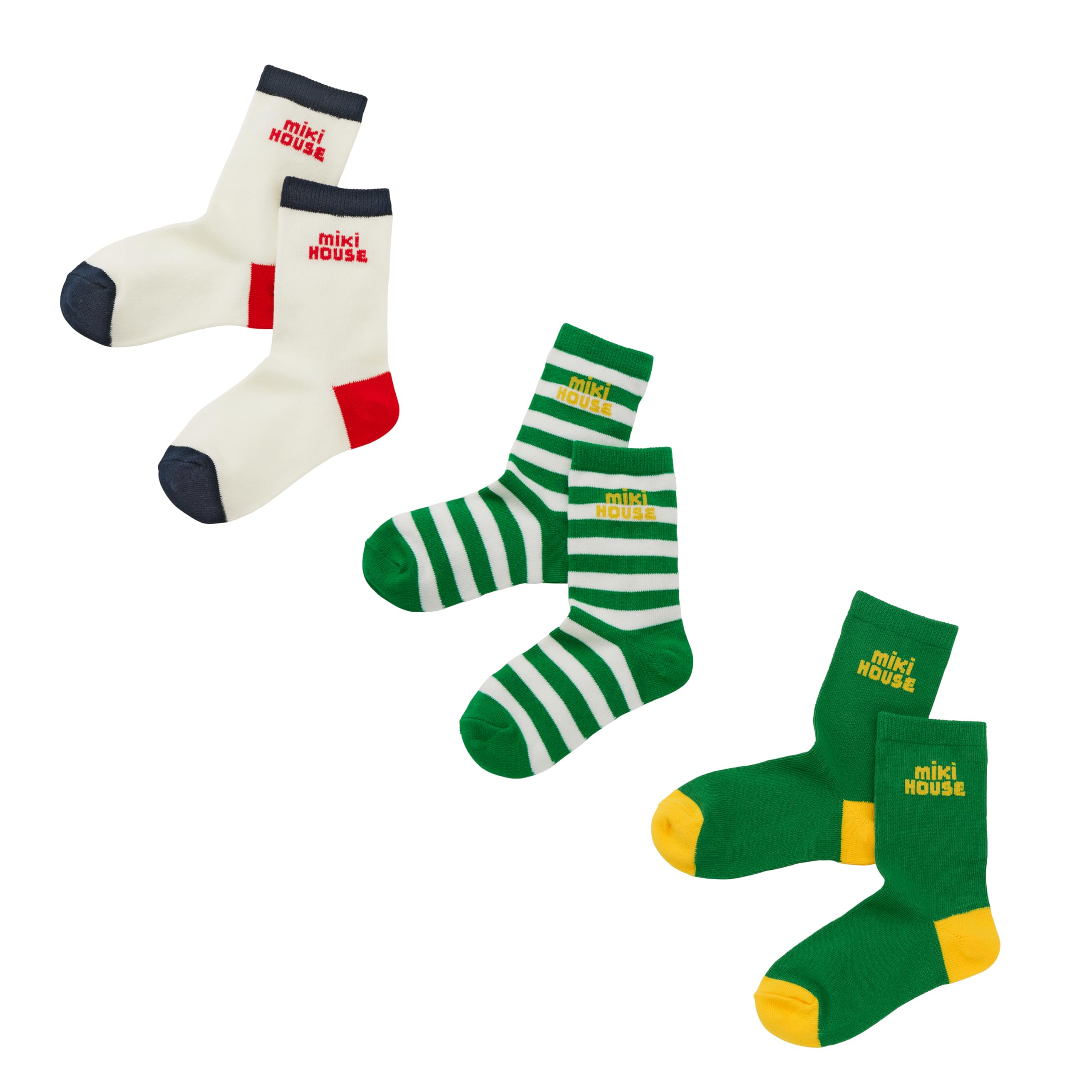 

Эксклюзивные носки WEB, комплект из 3 пар, длина до щиколотки, для мальчиков и девочек, детская одежда, детский сад, школа, зеленый цвет [MIKI HOUSE] для детей 14-9660-680 17-19 см зелёный